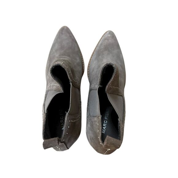 Marc Fisher Bellie Studded Suede Pull On Heeled Chelsea Boots size 7 - Picture 4 of 8